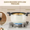 6.5L Household Micro Pressure Stew Pot Low Pressure Pot Induction Cooker Gas Universal Kitchen Soup Cookware 3