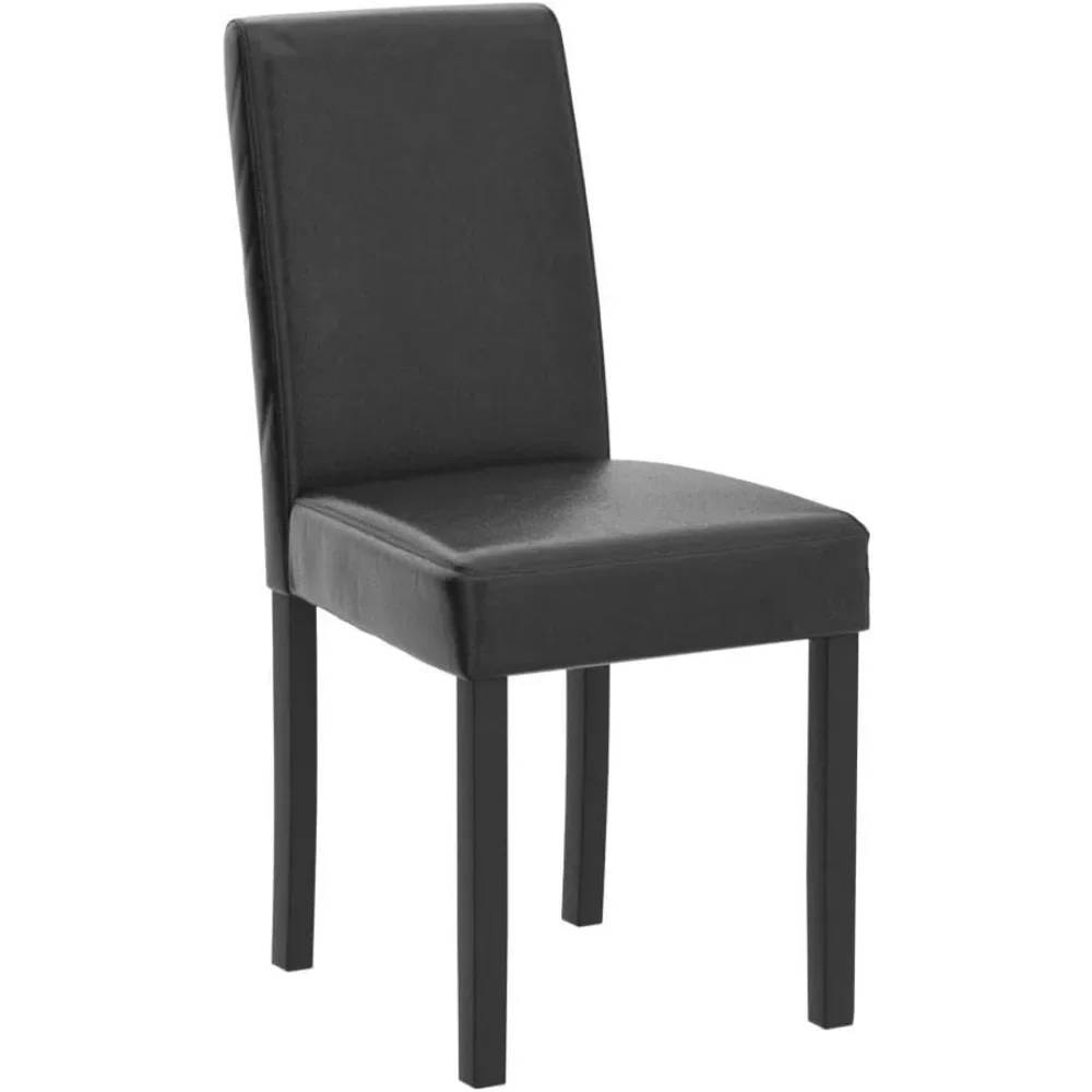 Modern PU Upholstered Dining Chairs Elegant Design Dining Room Chairs (Black Set of 6) dining chair  muebles  sillas de comedor 6