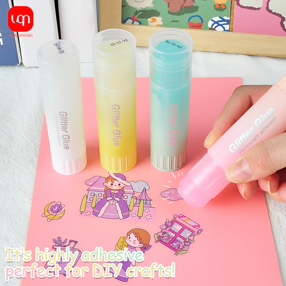 15g Glitter Glue Stick Efficiently Glues Transparent Solid For Scrapbooking, Crafts, Students, Children, School Stationery 4