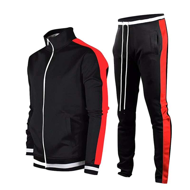 2022 New Mens Tracksuits Zipper Jacket+Pants Suits Breathable Male Sweatshirt Sweatpants Sport Fitness Clothing Streetwear