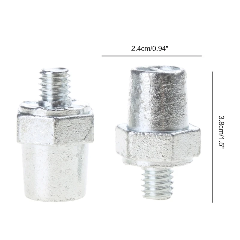 2Pcs Universal Zinc Alloy Car Positive Negative Battery Post Terminal Clamp Adapter Converter Connector Corrosion Resistance