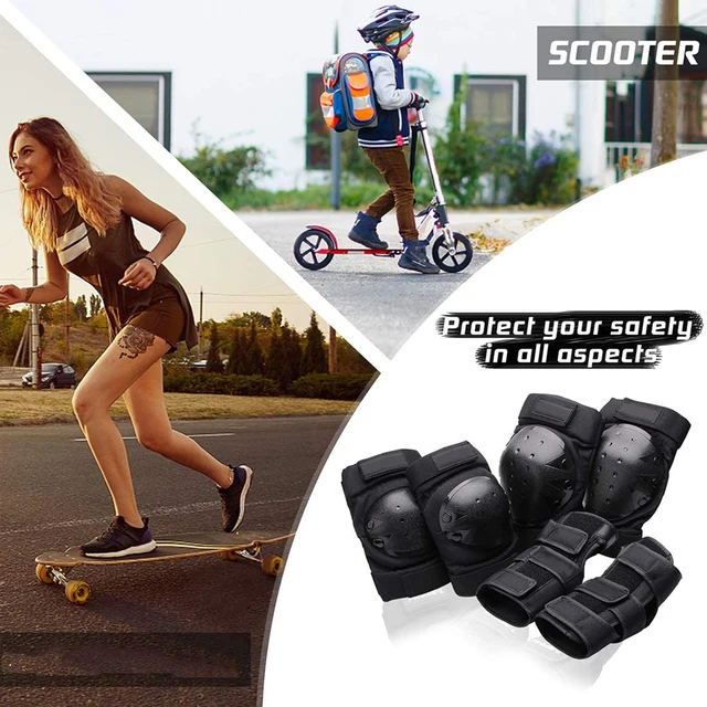6Pcs Kids Adults Knee Pads Elbow Pads Wrist Guards Sports Protective Gear for Skateboarding Roller Skating Cycling BMX Bicycle 5