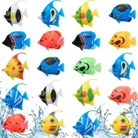 10PCS Artificial Ocean Tropical Fish Plastic Small Floating Fishes Vivid Simulated Fake Tropical Fish Fish Tank Decorations 1
