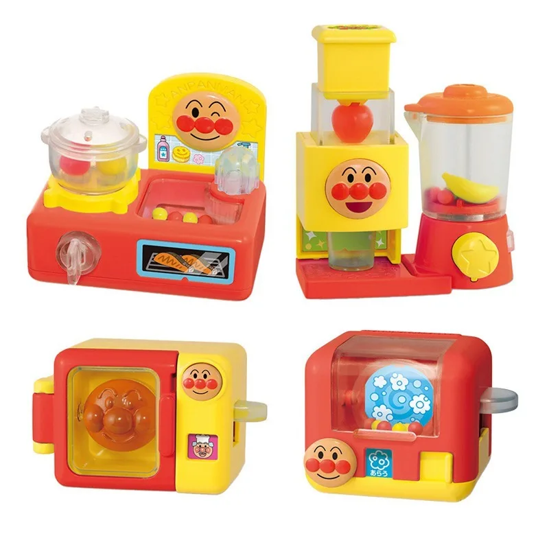 Bandai Anpanman Gashapon Figure Anime Cute Mini Bread Kitchen Electric Ovenrange Juicer Muslimah Prop Kawaii Capsule Toys