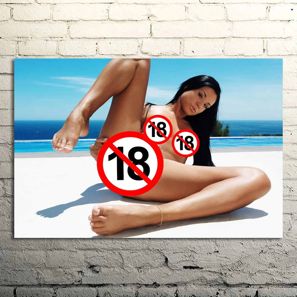 Heiße sexy Babe gebräu nte Mädchen nackte Frau unzen sierte Bild Leinwand Drucke Poster Wand kunst Malerei für Wohnzimmer Wohnkultur _ Foto