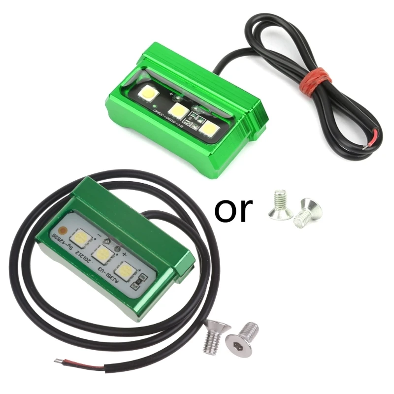 Motorcycle License Plate Light Frame LED Rear Tail Number Lamp Universal Decorative Indicators Motorbike Accessories