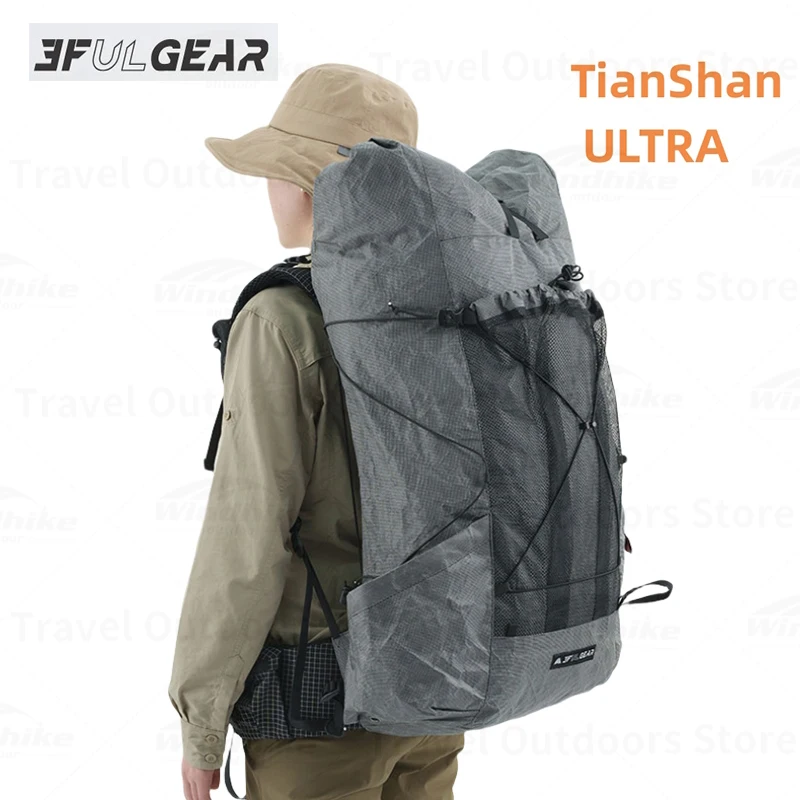3F UL GEAR TianShan ULTRA 35+10L 배낭 업그레이드 초경량 야외 캠핑 하이킹 등산 가방 주요 방수 여행 가방