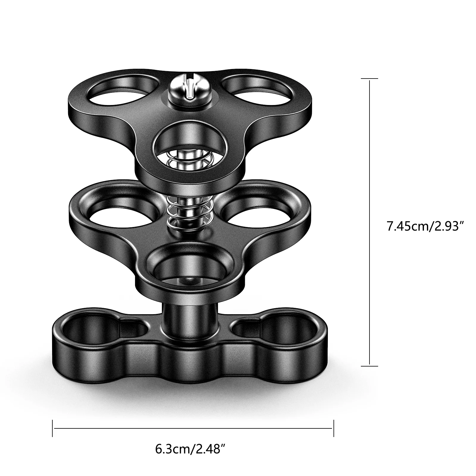 TELESIN 360 Soporte de abrazadera de bola doble, soporte para manubrio de bicicleta, motocicleta