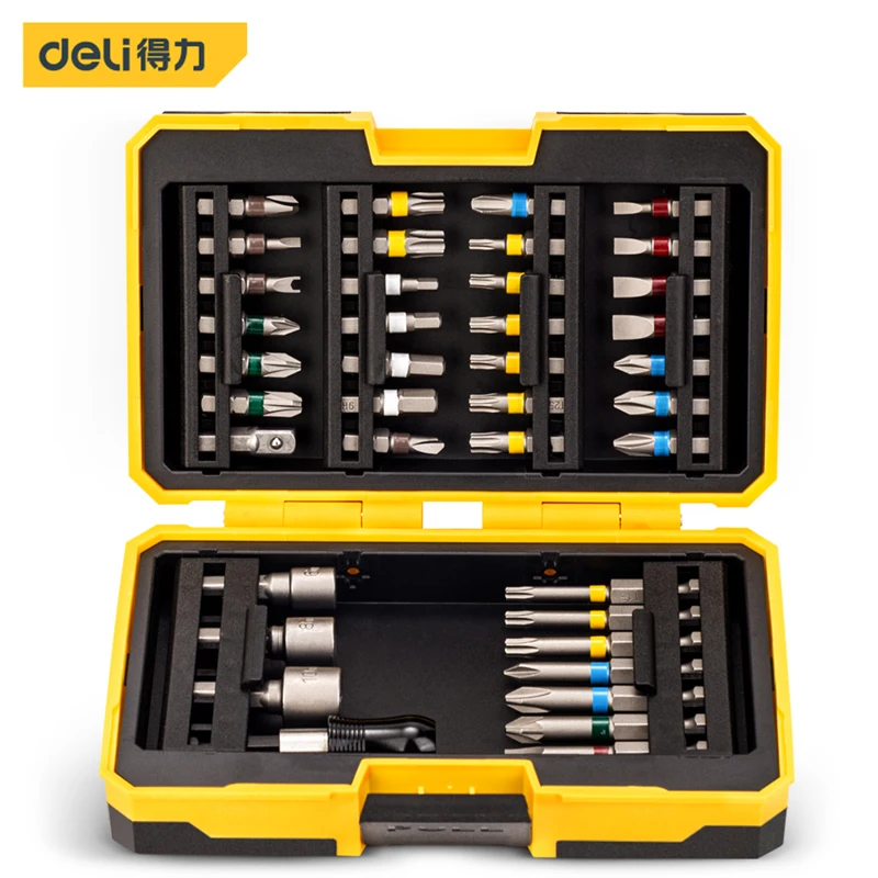 Deli 39 PCS Screwdriver Set Magnetic Bits with Storage Case for Home Garage Office Apartment Bike Electronics Projects |