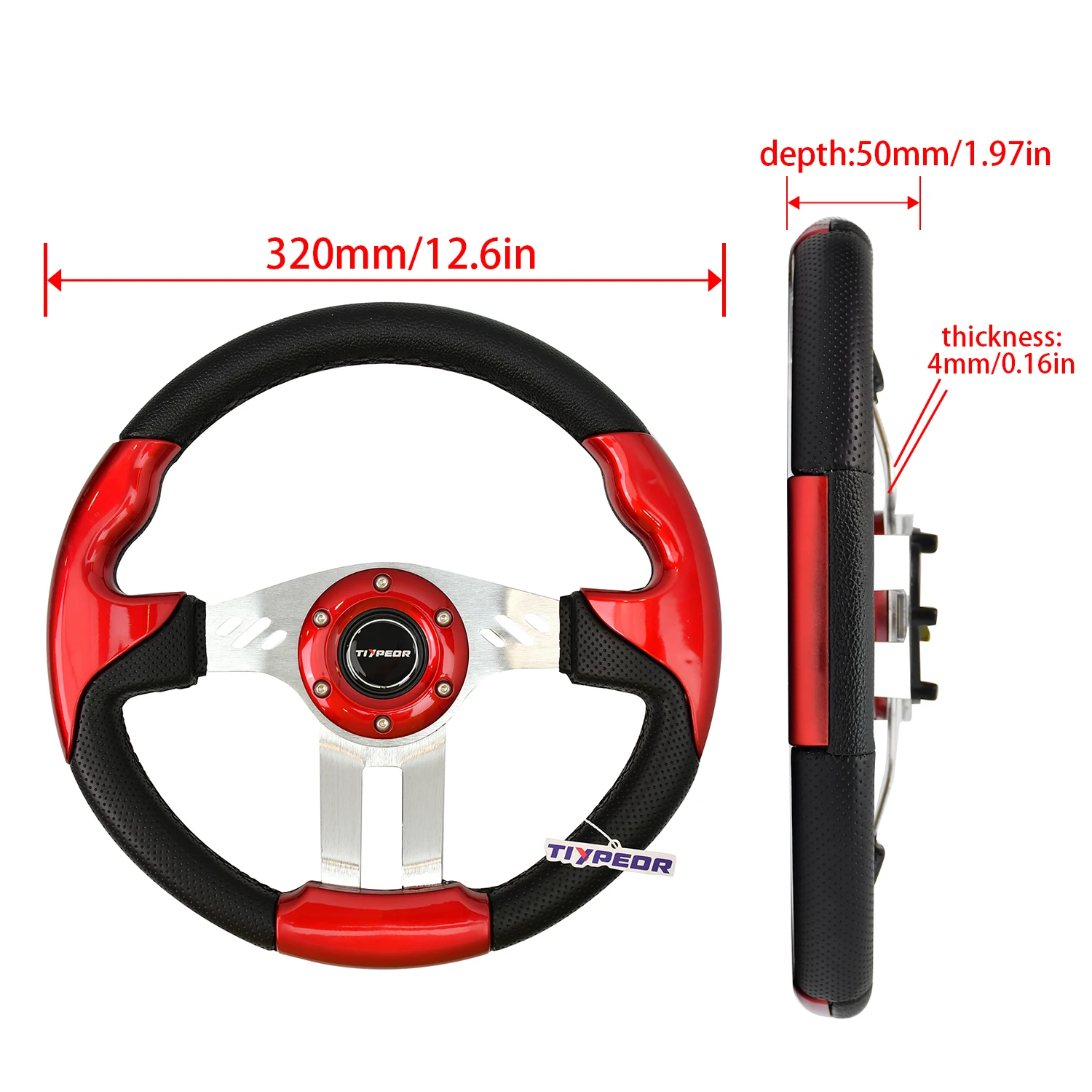 PVCカーボンパターンステアリングホイール,シングルブラックホイール