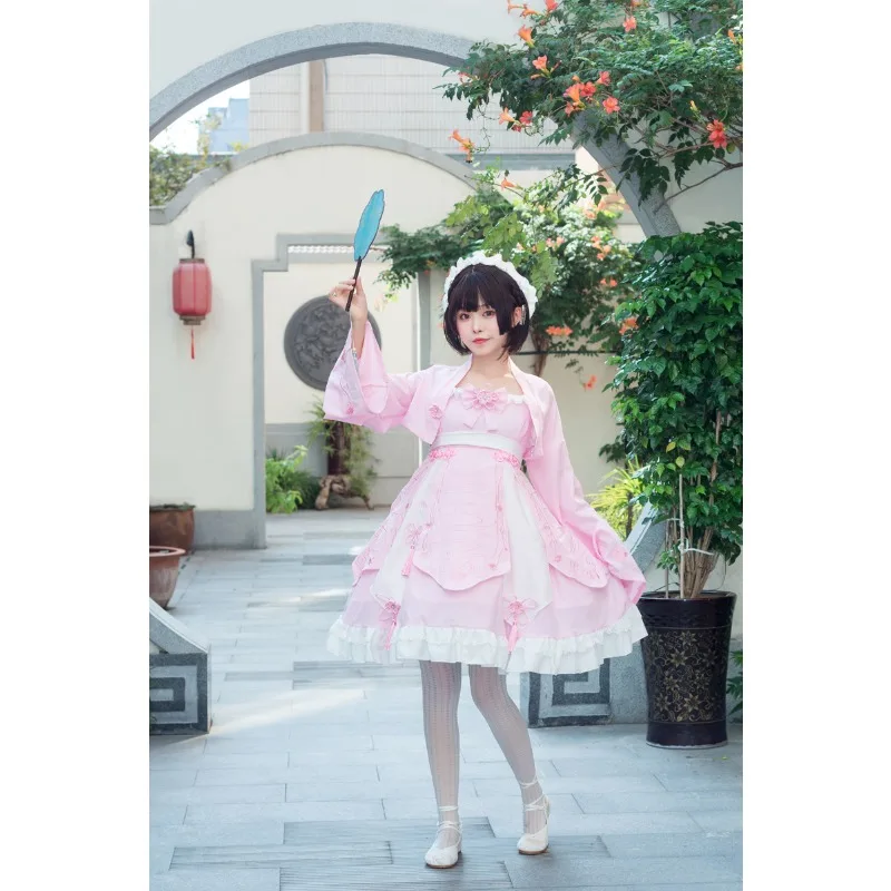 New High Quality Japanese Harajuku Kawaii Lolita Dress Woman Elegant Aesthetic Long Sleeve Dress Y2k Alt Casual Cute Clothes