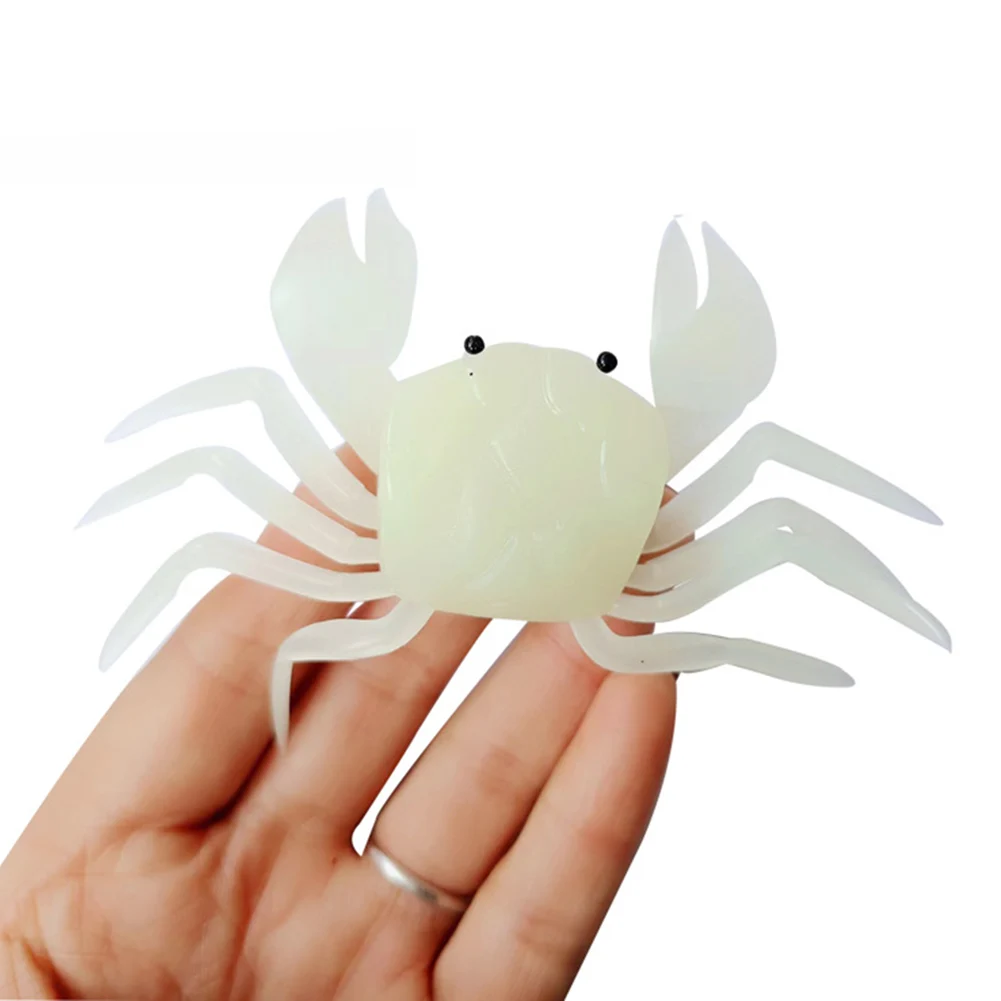 

2022 New Soft Lure Fishing Crab White/Red 10/14cm Artificial Crab Bait Crab Soft Lure PVC Sea Fishing Equipment