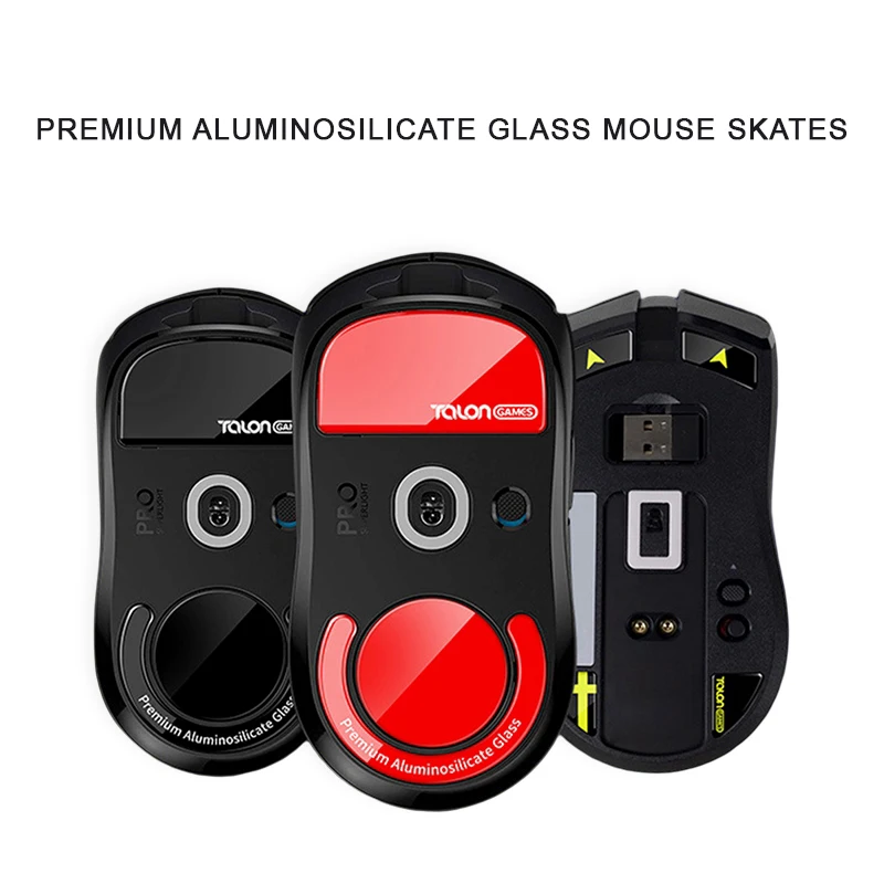 1Set New Glass Mouse Skates Stickers Glide Feet Pads Mouse Feet Sticker Bordo Curvo Arrotondato Per Gpw Viper V2 Pro