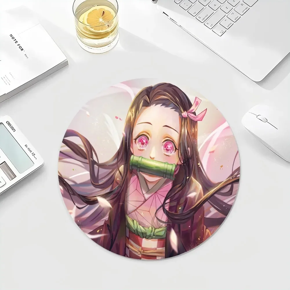 D-DemonS S-Slayer Non-slip Round Office Computer Desk Mat Table Keyboard Big Mouse Pad Laptop Cushion Non-slip for PC Gamer 6