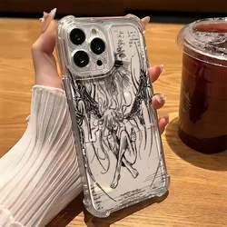 Luxury Black Angel Death Demon Phone Case - Anti - Fall Airbag Cover - Reno6 Z 5G (TMSJ - 263ST5544A1)