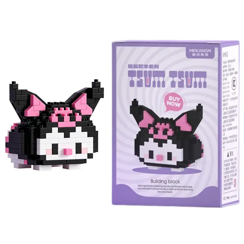 99 style SANRIO Hello Kitty Building Blocks Cartoon Figures Kuromi Bricks My Melody Children's Assembly Toys Cinnamoroll Gift - Image 8