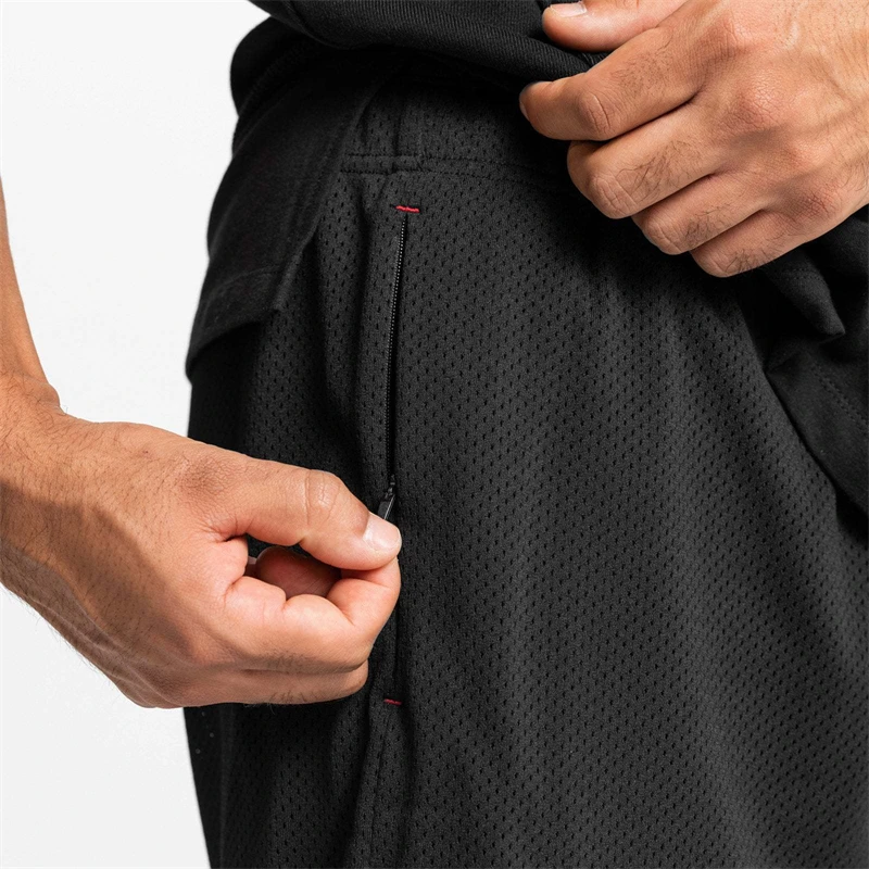 Jogger Summer Fashion Men's Shorts Double Layer 2-in-1 Inner Tight Outer Loose Multi functional Fashion Sports Pants