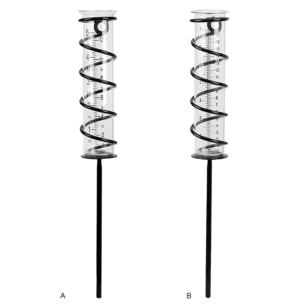 

Garden Rain Measure Gauge Outdoor Rainwater Measurement Instrument with Stake Lawn Yard Decorative Measurer, 12-Scale