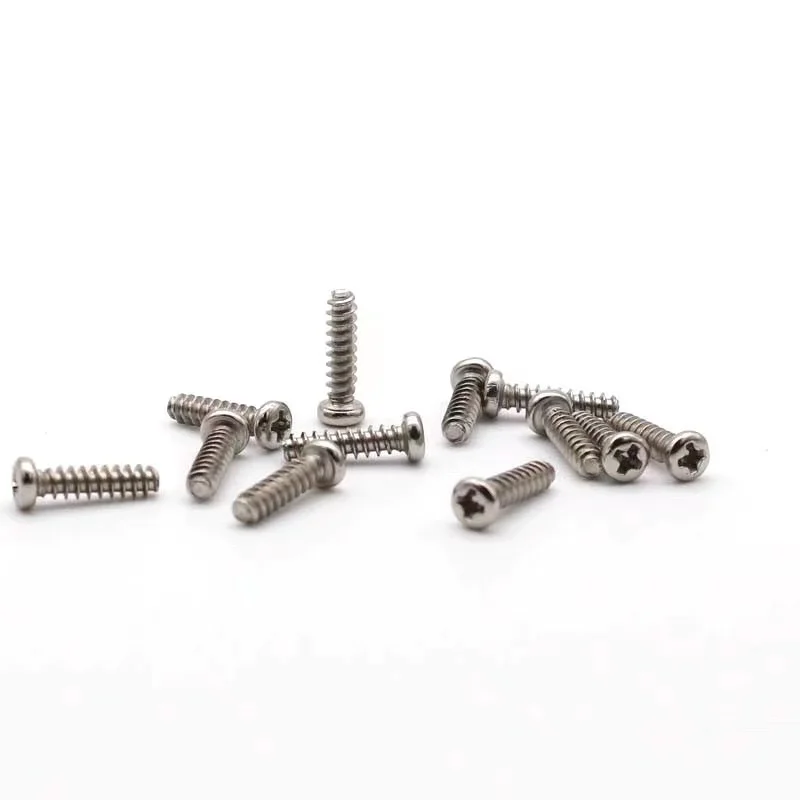 

20/100X M1.2 M1.4 M1.6 M2 M2.6 M3 M3.5 M4M5 304 Stainless Steel Cross Recess Phillips Pan Round Head Flat End Self Tapping Screw