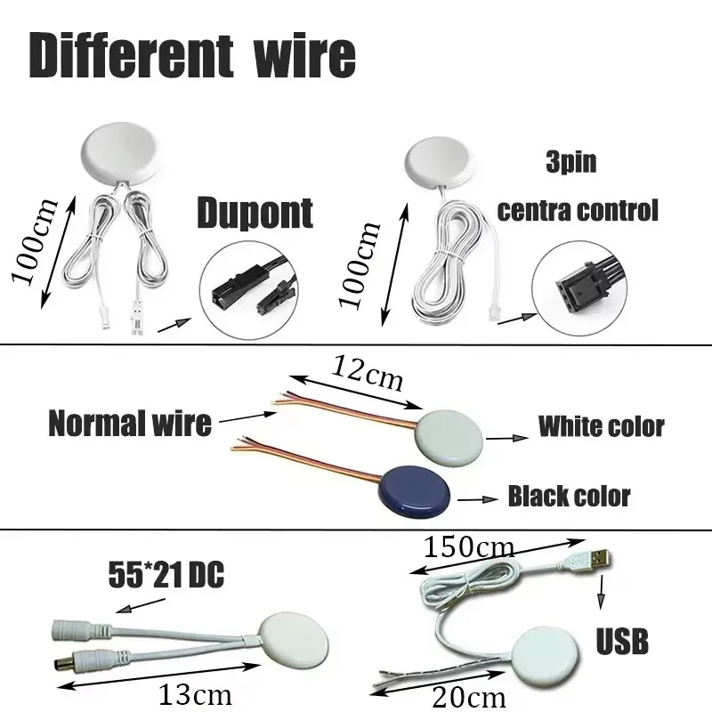 Description Picture 4 of itemPenetrating 80mm Wood Furniture Touch Sensor LED Light Switch DC 12V 24V 60W Cabinet Hidden Mounting Touch Switch customized