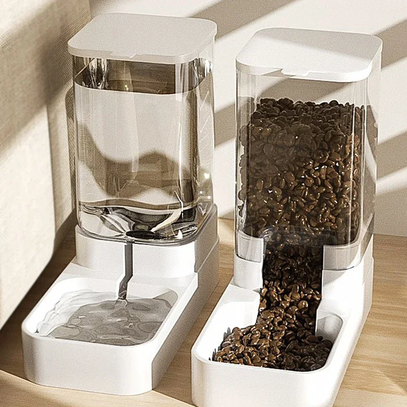 

Container Dog Food Pet Cat Feeder Kitten Bowl Dispenser Storage Puppy Accessories Transparent Auto