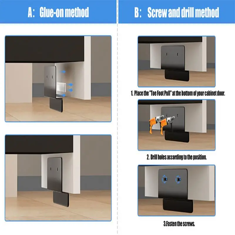 Trash Cabinet Foot Pull Creative Trash Drawer Handless Handle Garbage Cabinet Foot Pull Under for Kitchen Home