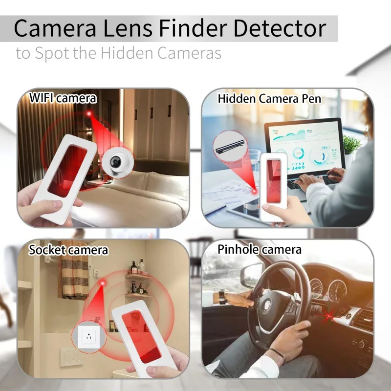 Anti-camera/anti-recording Detector Large Window 360&deg; 3D Scanning Detection Pinhole Camera/listening-in Device for Hotel Car Etc