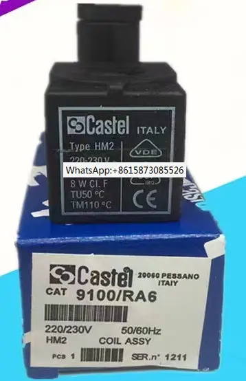 

Castel New Solenoid Valve Coil Type HM2 220-230V 8W TU50