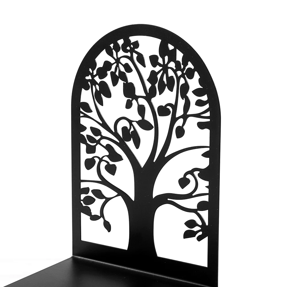 2Pc Tree Bookend, Metal Material Boo kend, Office Accessories for Readers and Book Fans, Desktop Storage and Decorative Supplies 3