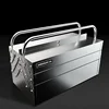 Organizer Tool Box Mechanic Storage Stainless Tool Box Professional Metal Suitcase Waterproof Case Parts Garage Accessories 5