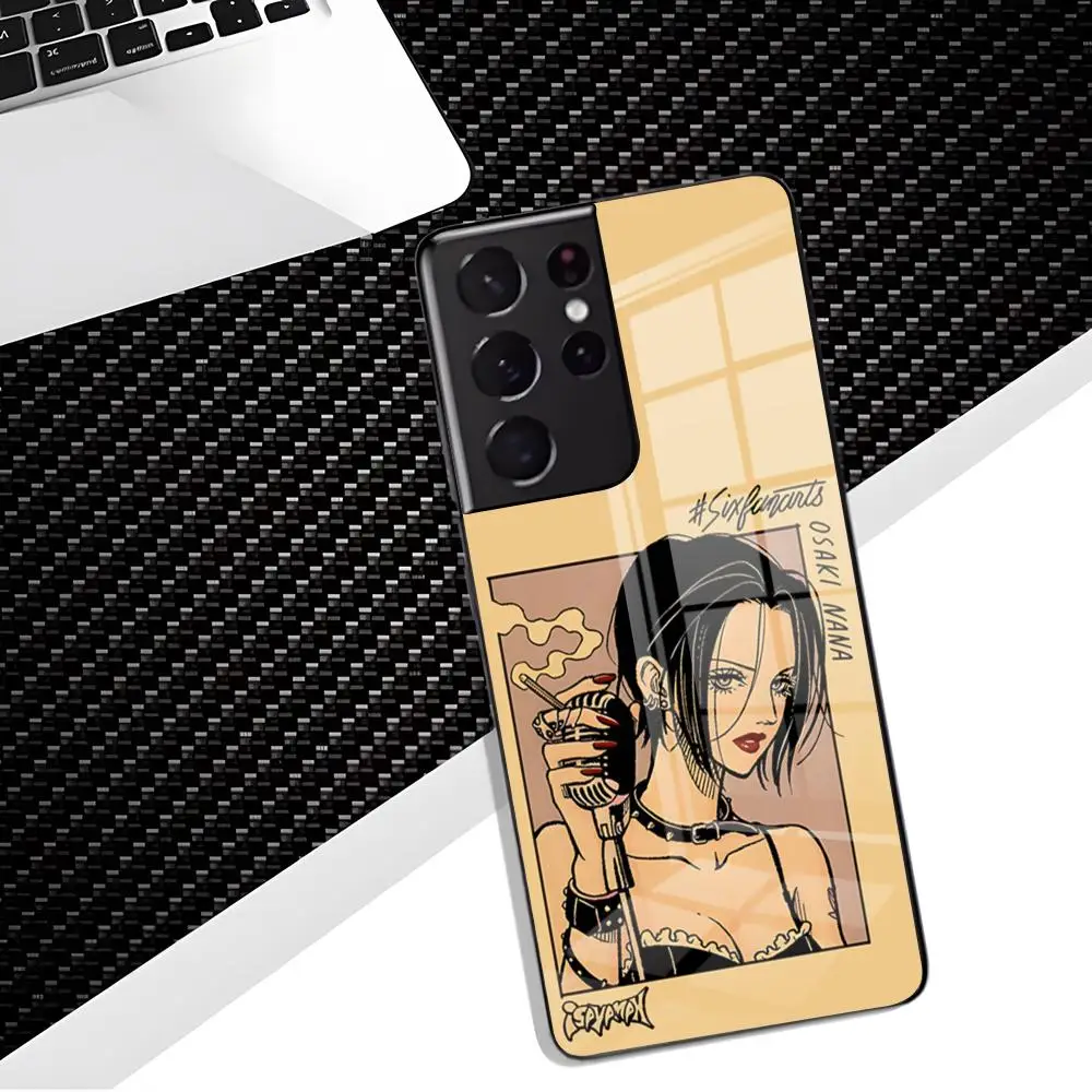 Vintage Anime NANA Osaki Character Glass Phone Case Cover