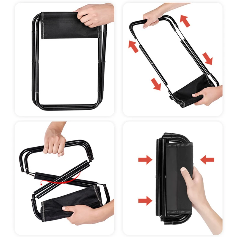 Portable Folding Stools Outdoor Fishing Chairs Camping chairs Travel stools Queuing Benches folding portable chair folding chair retractable stool breathable chair camping chair foot pads