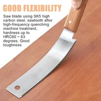Japanese Style Hand Saw 12In Non-slip Wooden Handle Pull Saw Flush Cut Handsaw Woodworking Plastic Cutting Tool Hand Saw 2