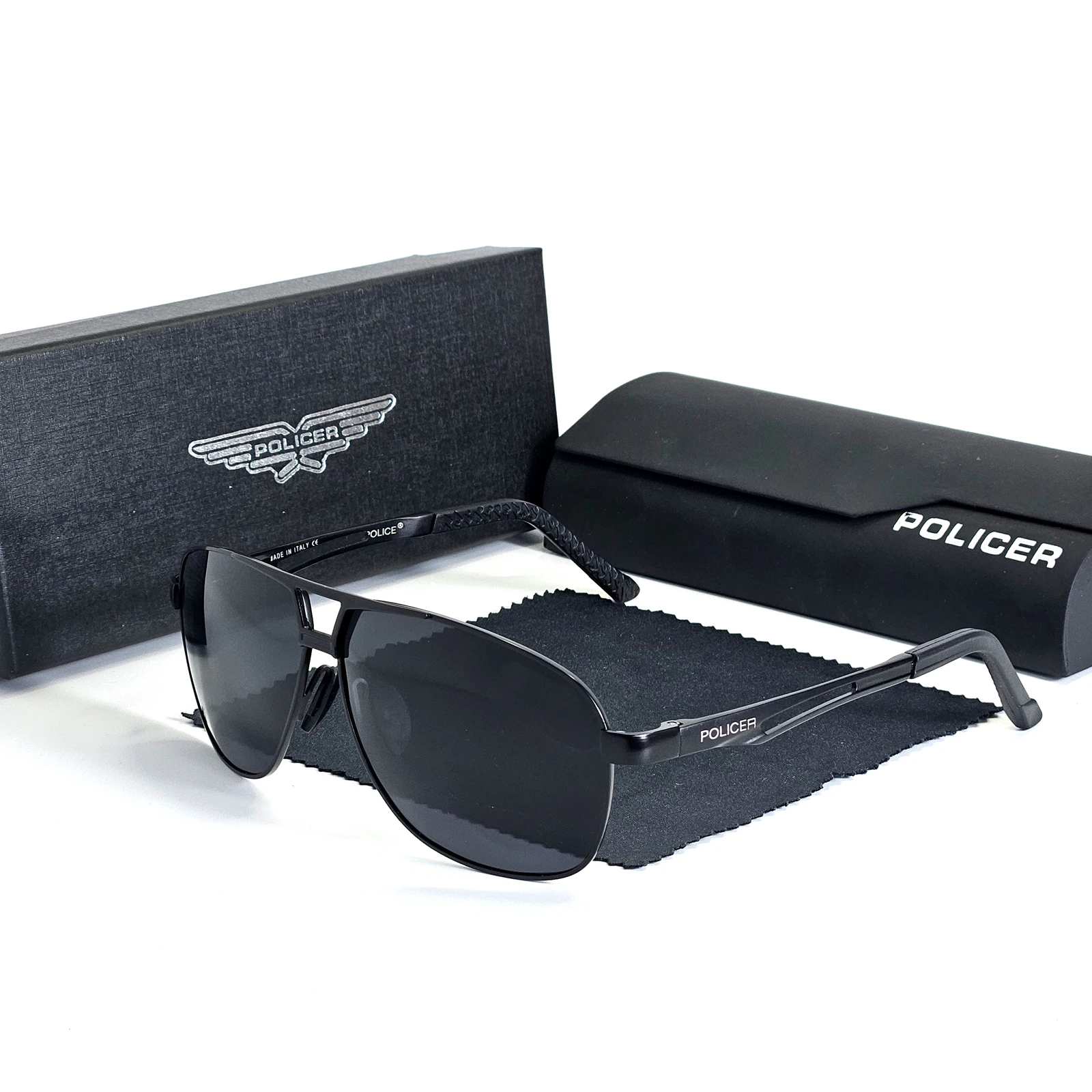 Luxury brands Policer Sunglasses for Men Polarized Sun Glasses Travel Eyewears Classic Pilot Goggle with UV 400 Protection - Image 2
