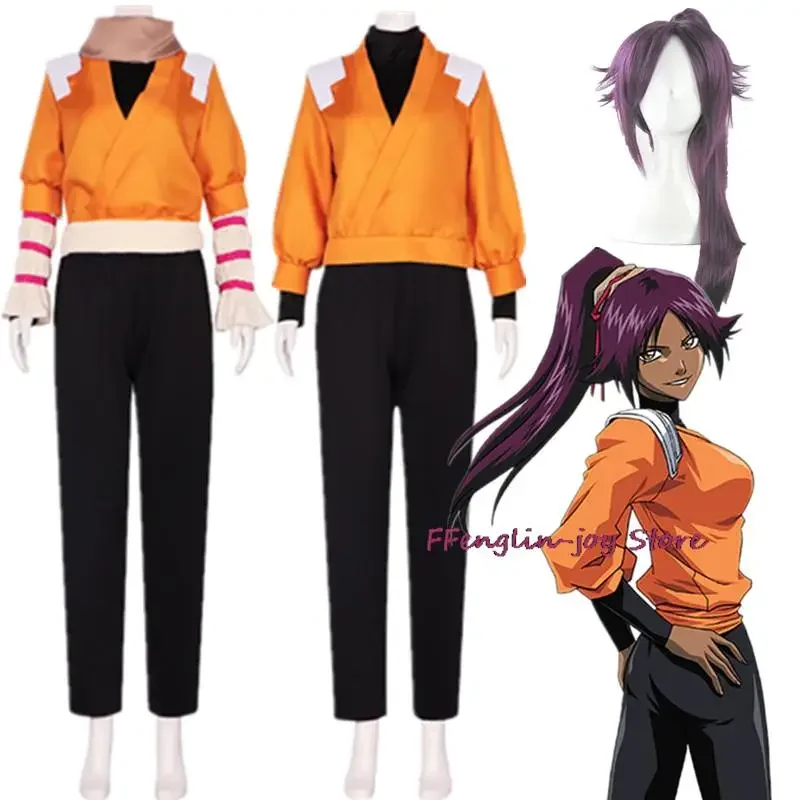 

Anime BLEACH 2 Style Shihouin Yoruichi Cosplay Anime Bleach Cosplay Costume Halloween Clothing Unisex Halloween Wig Clothing