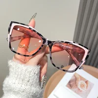 Lunettes de soleil œil de chat de couleur contrastée, monture de lunettes pour femmes, personnalité polyvalente, mode, nuances tendance, UV400, nouvelle collection 2025 4