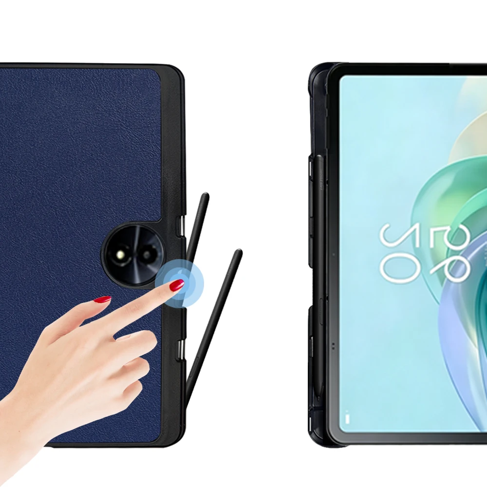 Premium Slim Tri-Folding Anti-Drop Tablet Case with Pen Holder