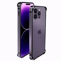 Green Bumper Case with Silicone Metal Frame - iPhone 14 Plus (PURPLE)