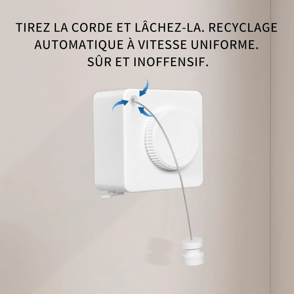 Retractable Clothesline Heavy Duty Clothes Drying Laundry Line Wall Mounted Easy Hanging Clothes Drying Laundry Line Retracting