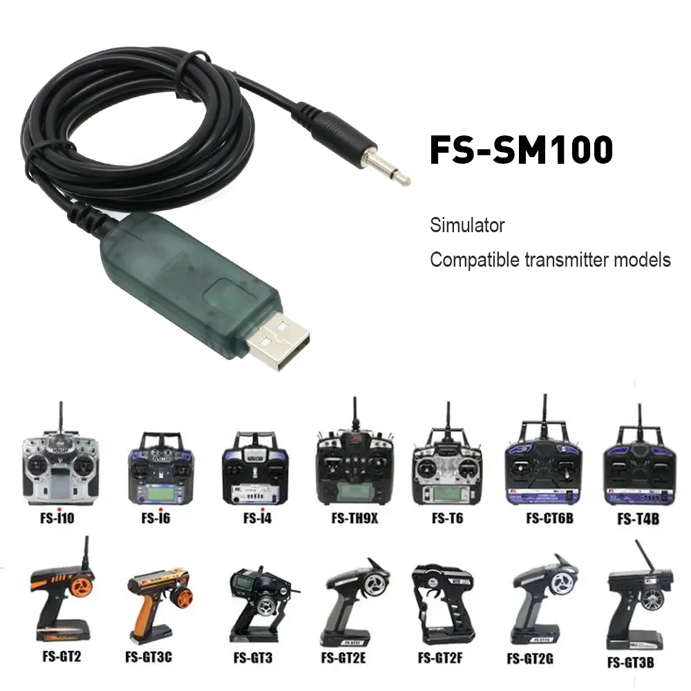 Câble Simulateur Vol USB PPM 1.5m pour RC FMS