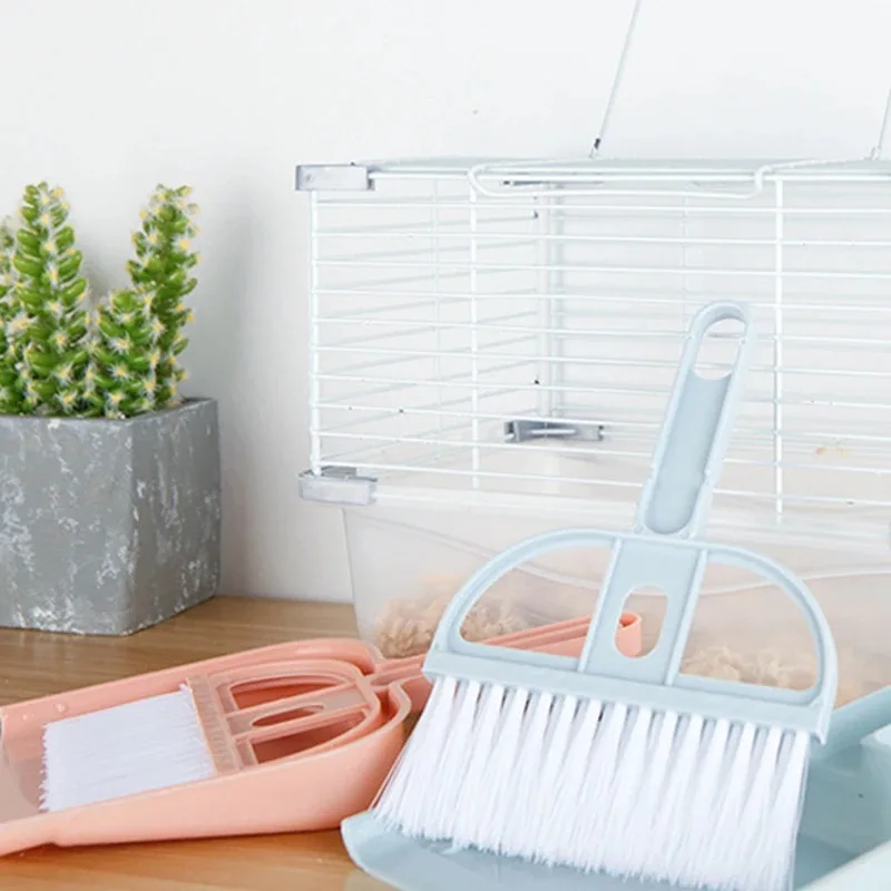 Pet Cleaning Tools Dog Hamster Rabbit Guinea Pig Dustpan Broom Set Pooper Scooper Toilet Accessories