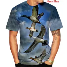  Summer 2022 New Animal Duck 3D Printed T Shirt Fashion Animal Hunter Men Short Sleeve T Shirt Streetwear 