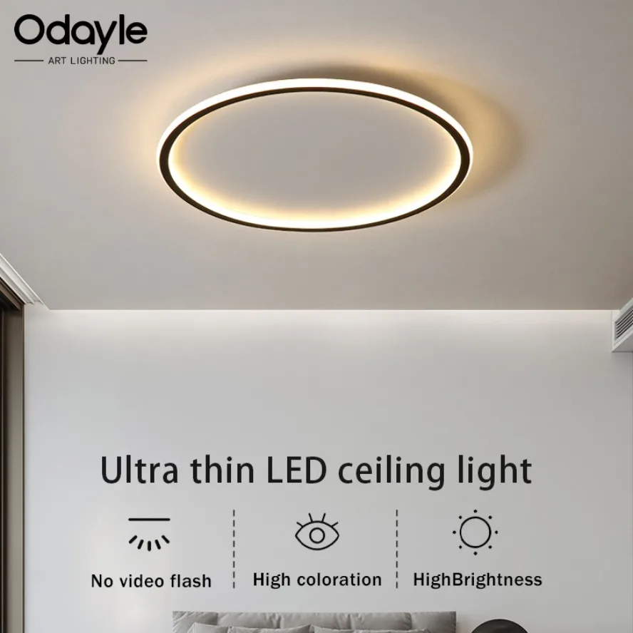 

Ultra Thin LED Ceiling Light Modern and Simple Circular Creative Lighting Fixtures Living Room Bedroom Study Balcony Lighting