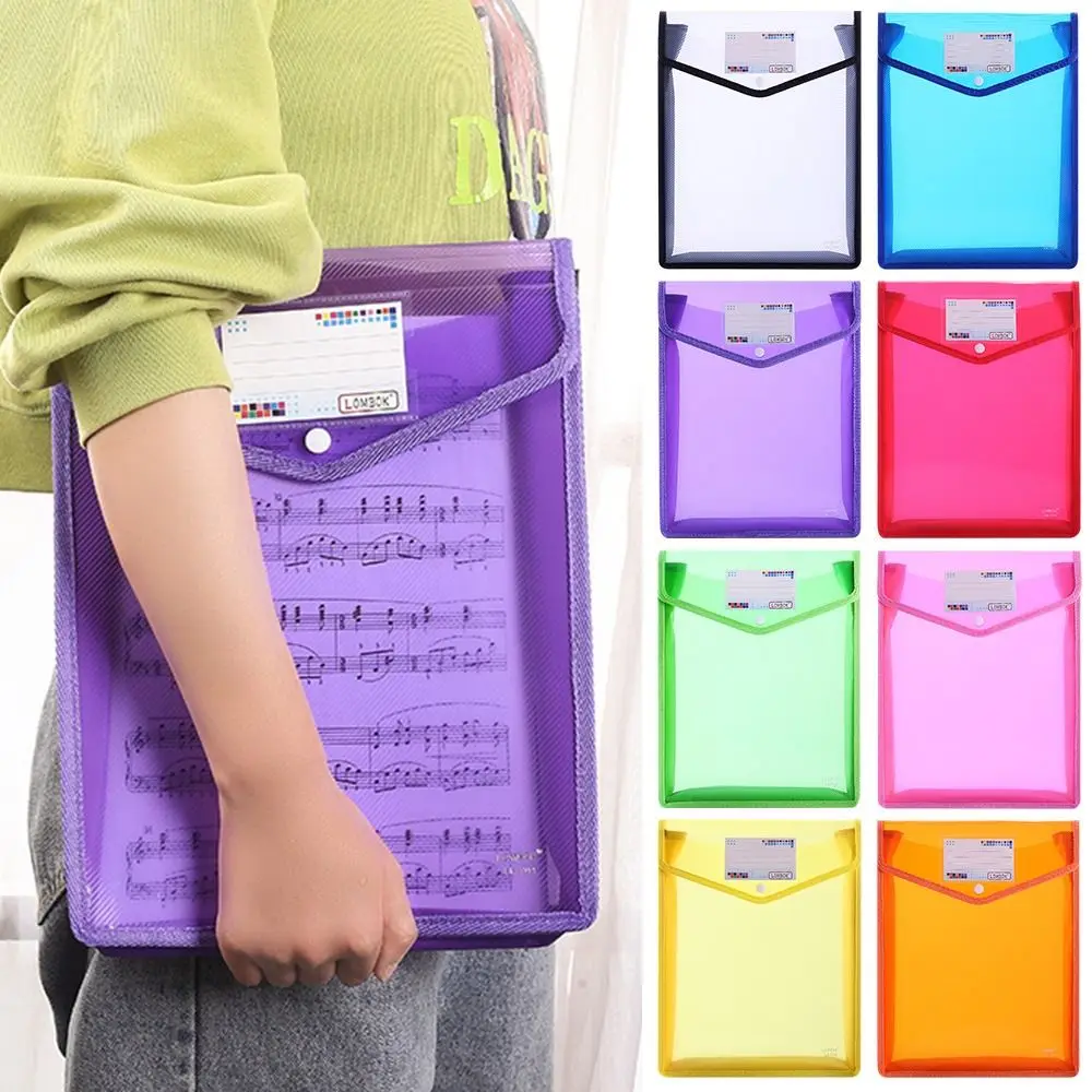 File bag PVC waterproof document organizer A5 folder
