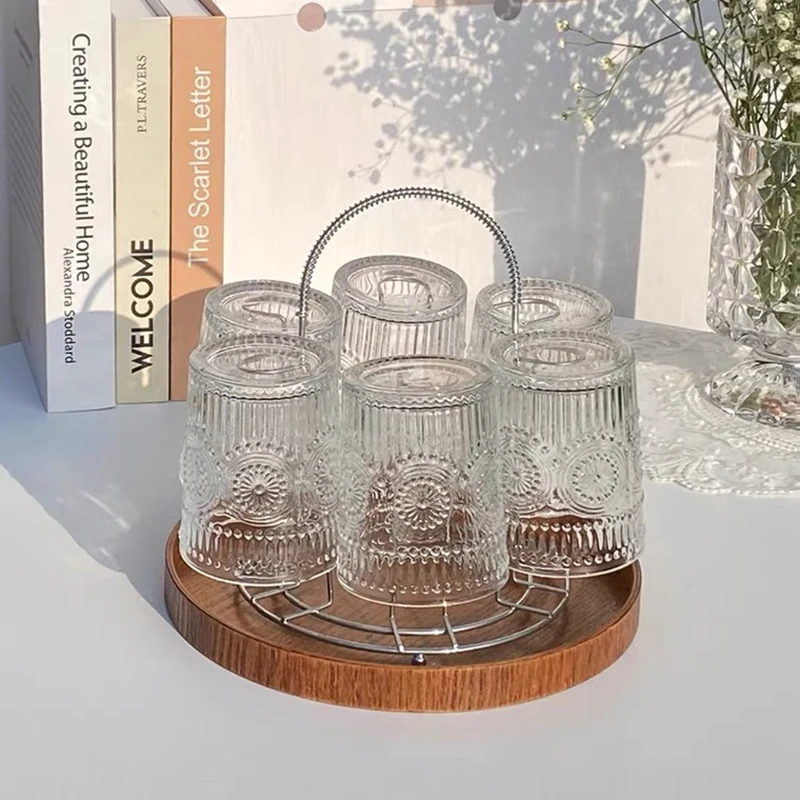 Stainless Steel Glass Cup Rack Water Mug Draining Stand Drainer Cup Holder Drying Organizer For Home