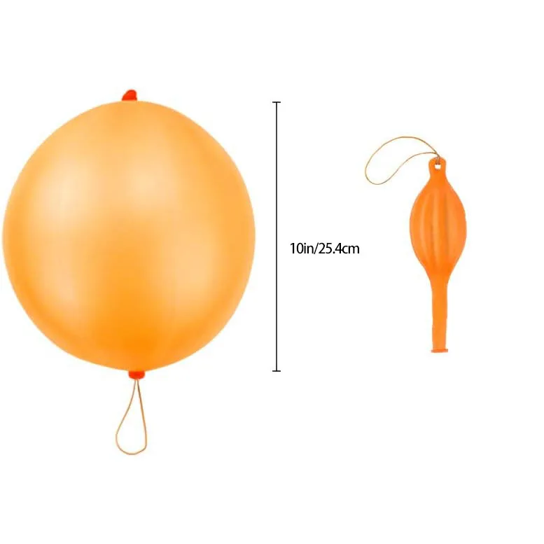 Description Picture 2 of item50 Punch Balloons Punching Balloon Heavy Duty Party Favors For Kids, Bouncy Balls with Rubber Band Handle for Birthday Party
