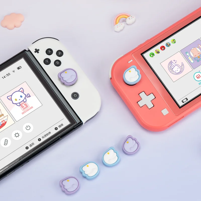 Lovely Silicone Thumb Stick Grip Cap Joystick Cover Protector For