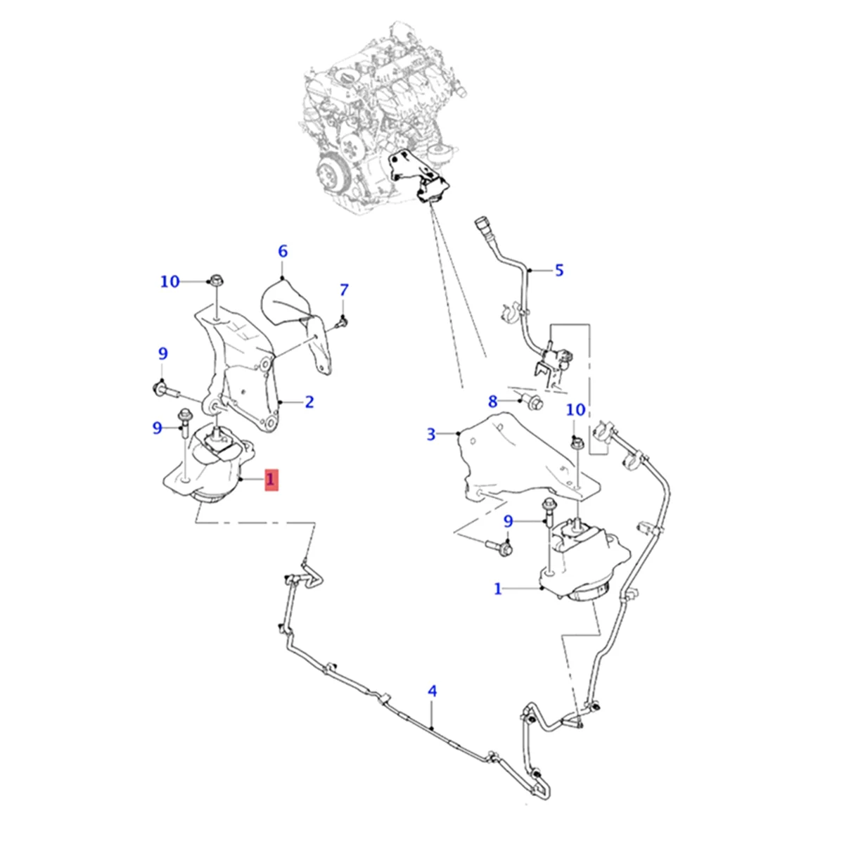 

Engine Mounting Soft Liner T4N-3780 for XE 2.0T X760 2016-2020 Transmission Support Motor Mount Rubber Bracket