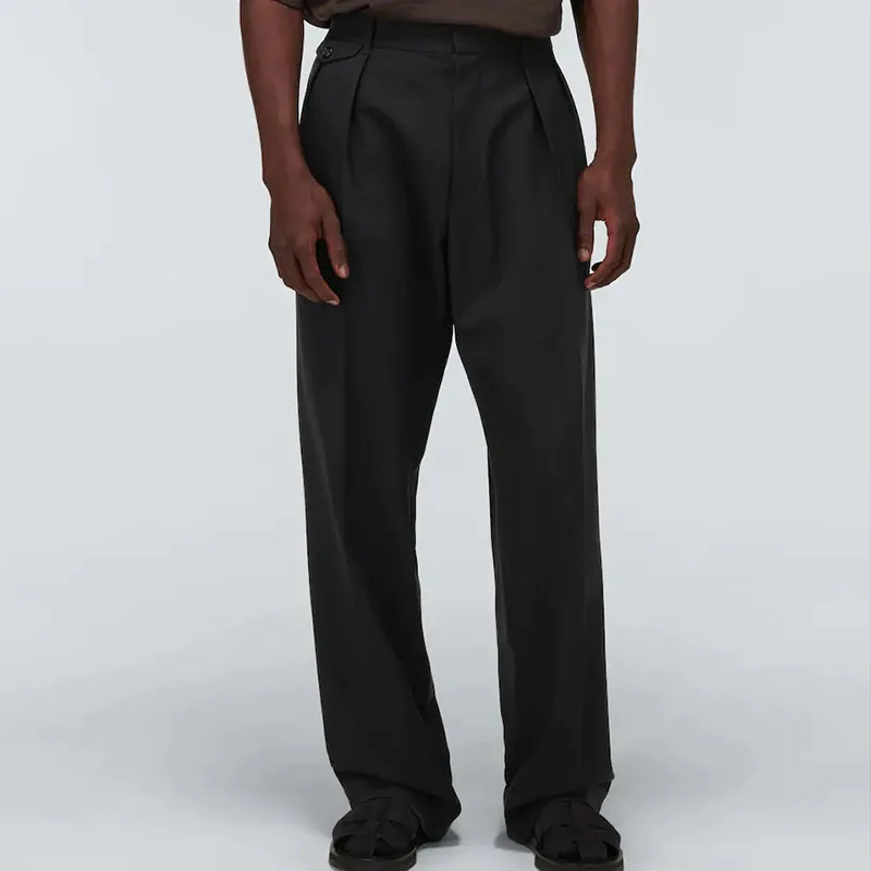 Men's Straight Tube Loose Pants Autumn And Winter Trendy Large Thickened Straight Tube Slim Fit Casual Flared Pants