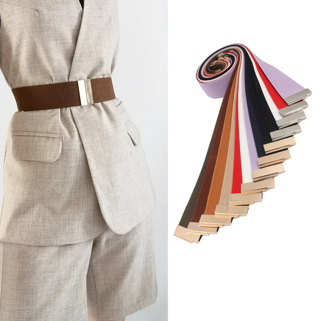 Cintura Elastica Donna Con Fiocco - Larga 6 Cm Per Abiti E Vestiti, Vita 65-85 Cm